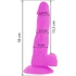 Kép 2/7 - DIVERSIA - RUGALMAS VIBRÁLÓ VIBRÁCIÓS DILDÓ 18 CM - LILA