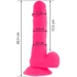Kép 2/7 - DIVERSIA - rugalmas, vibráló dildó, 20.5 cm, rózsaszín