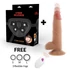 Kép 2/9 - CYBER SILICOCK - STRAP-ON MASTER - BEN - FELCSATOLHATÓ LÖKŐ VIBRÁTOR, TÁVIRÁNYÍTŐVAL, 3 PÉNISZGYŰRŰVEL 23 CM