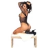 Kép 3/4 - Leg Avenue - Keresztpántos bodysuit egy méretben