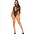 Kép 4/6 - LEG AVENUE - TEDDY HALTER CSIPKÉVEL FEKETE