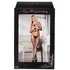 Kép 7/7 - QUEEN FEHÉRNEMŰ CROP TOP HARISNYATARTÓ HÁLÓS BODYSTOCKING S-L