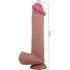 Kép 6/7 - PRETTY LOVE - CSÚSZÓ BŐR SOROZAT REALISZTIKUS DILDÓ CSÚSZÓ BŐR TAPADÓKORONGGAL BARNA 26 CM