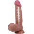 Kép 5/7 - PRETTY LOVE - CSÚSZÓ BŐR SOROZAT REALISZTIKUS VIBRÁTOR CSÚSZÓ BARNA BŐR TAPADÓKORONGGAL 21,8 CM