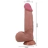 Kép 6/7 - PRETTY LOVE - CSÚSZÓ BŐR SOROZAT REALISZTIKUS VIBRÁTOR CSÚSZÓ BARNA BŐR TAPADÓKORONGGAL 21,8 CM