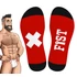 Kép 3/4 - HANKY FIST SneakXX High zokni Piros