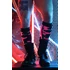 Kép 8/9 - Neo Camo magas zokni Fekete-Rózsa Neon