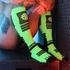 Kép 1/6 - Hypnotix – neon fekete-zöld magasszárú zoknik