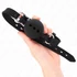Kép 2/4 - KINK - FULL SILICONE GAG 55 x 2 CM 4,5 CM BALL M MÉRET M FEKETE ÁLLÍTHATÓ 35-51 CM