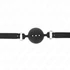 Kép 4/4 - KINK - FULL SILICONE GAG 55 x 2 CM 4,5 CM BALL M MÉRET M FEKETE ÁLLÍTHATÓ 35-51 CM