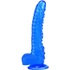 Kép 1/2 - Dildo Monster Ribby – 22 cm-es bordázott kék dizájn