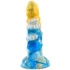 Kép 1/2 - Veldix Dildo – prémium arany-kék intim kényeztető 18 cm