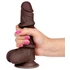 Kép 3/6 - Valósághű Dildo Slidy Cock 12.5 x 3.8cm barna