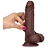 Kép 4/6 - Valósághű Dildo Slidy Cock 12.5 x 3.8cm barna
