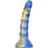 Kép 1/2 - Fantasy Bamspin – kék-arany dildó, prémium élmény 15 cm-en