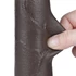 Kép 8/9 - Dildó csúszó bőr táskával 17 x 4cm fekete