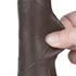 Kép 8/9 - Dildó csúszó bőr pénztárcával 13 x 3.8cm fekete