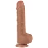 Kép 1/9 - Prémium csúszó bőr dildo – 18 x 4.7 cm, barna