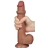 Kép 3/8 - Dildó csúszó bőr pénztárcával 17 x 3.5cm barna