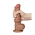 Kép 3/5 - Dildó csúszó bőr pénztárcával 15 x 4.5cm barna