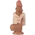 Kép 3/6 - Dildó csúszó bőr pénztárcával 13 x 3.8cm barna