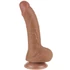 Kép 1/6 - Prémium csúszó bőr dildó – 14 cm, barna színben