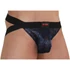 Kép 1/2 - BURN - fényes kék-fekete jockstrap 006 размера M
