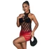 Kép 4/10 - SUBBLIME - 952242 PIROS ÉS FEKETE DEGRADÁLT ELASZTIKUS HÁLÓS BODYSTOCKING EGY MÉRETBEN