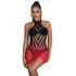 Kép 5/10 - SUBBLIME - 952242 PIROS ÉS FEKETE DEGRADÁLT ELASZTIKUS HÁLÓS BODYSTOCKING EGY MÉRETBEN
