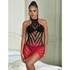 Kép 10/10 - SUBBLIME - 952242 PIROS ÉS FEKETE DEGRADÁLT ELASZTIKUS HÁLÓS BODYSTOCKING EGY MÉRETBEN