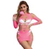 Kép 7/10 - SUBBLIME - 952273 HOSSZÚ UJJÚ ELASZTIKUS HÁLÓS BODYSTOCKING RÓZSASZÍN EGY MÉRET