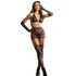 Kép 1/10 - SUBBLIME - fekete halhálós bodystocking kesztyűvel és gyémántokkal
