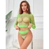 Kép 4/5 - SUBBLIME - 952211 2 RÉSZES HOSSZÚ UJJÚ ZÖLD BODYSTOCKING ZÖLD EGY MÉRET
