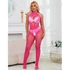 Kép 7/10 - SUBBLIME - 952389 HÁLÓS ÉS CSIPKÉS BODYSTOCKING MAGAS NYAKKAL RÓZSASZÍN EGY MÉRETBEN