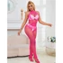 Kép 8/10 - SUBBLIME - 952389 HÁLÓS ÉS CSIPKÉS BODYSTOCKING MAGAS NYAKKAL RÓZSASZÍN EGY MÉRETBEN
