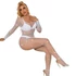 Kép 3/6 - SUBBLIME - 952396 HÁLÓS BODYSTOCKING GYÉMÁNTOKKAL HOSSZÚ UJJÚ FEHÉR EGY MÉRET