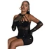 Kép 3/10 - SUBBLIME - 952235 HÁLÓS BODYSTOCKING STRASSZKÖVEKKEL ÉS FEKETE KESZTYŰVEL EGY MÉRET