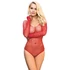 Kép 1/8 - SUBBLIME - fényes vörös top, off-shoulder, hosszú ujjú, egy méret