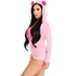 Kép 3/9 - LEG AVENUE - MACKÓ BÁRSONY BODYSUIT RÓZSASZÍN M
