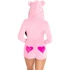 Kép 4/9 - LEG AVENUE - MACKÓ BÁRSONY BODYSUIT RÓZSASZÍN M