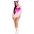 Kép 5/9 - LEG AVENUE - MACKÓ BÁRSONY BODYSUIT RÓZSASZÍN M