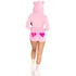 Kép 8/9 - LEG AVENUE - MACKÓ BÁRSONY BODYSUIT RÓZSASZÍN M