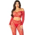 Kép 2/6 - LEG AVENUE - CROP TOP + HARISNYA PIROS EGY MÉRET