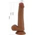 Kép 5/6 - PRETTY LOVE - TALLEN REALISZTIKUS VIBRÁTOR 22 CM BARNA