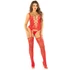 Kép 1/5 - LEG AVENUE - CAMIGARTER + HARISNYA + TANGA PIROS EGY MÉRET