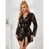 Kép 5/8 - SUBBLIME - 953768 CSIPKE HÁLÓING + TANGA FEKETE L/XL