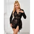 Kép 6/8 - SUBBLIME - 953768 CSIPKE HÁLÓING + TANGA FEKETE L/XL