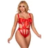 Kép 1/10 - SUBBLIME - érzéki nyitott body piros masnival S/M