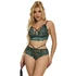 Kép 4/10 - SUBBLIME – elegáns csipkés melltartó és tanga zöldben L/XL