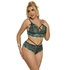 Kép 5/10 - SUBBLIME – elegáns csipkés melltartó és tanga zöldben L/XL